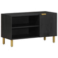 Media Storage Cabinet Tv Black 80X33X46 Cm Engineered Wood solid mango wood 80 c