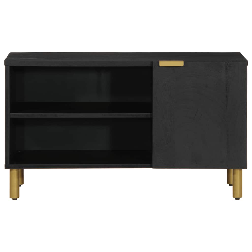 Media Storage Cabinet Tv Black 80X33X46 Cm Engineered Wood solid mango wood 80 c