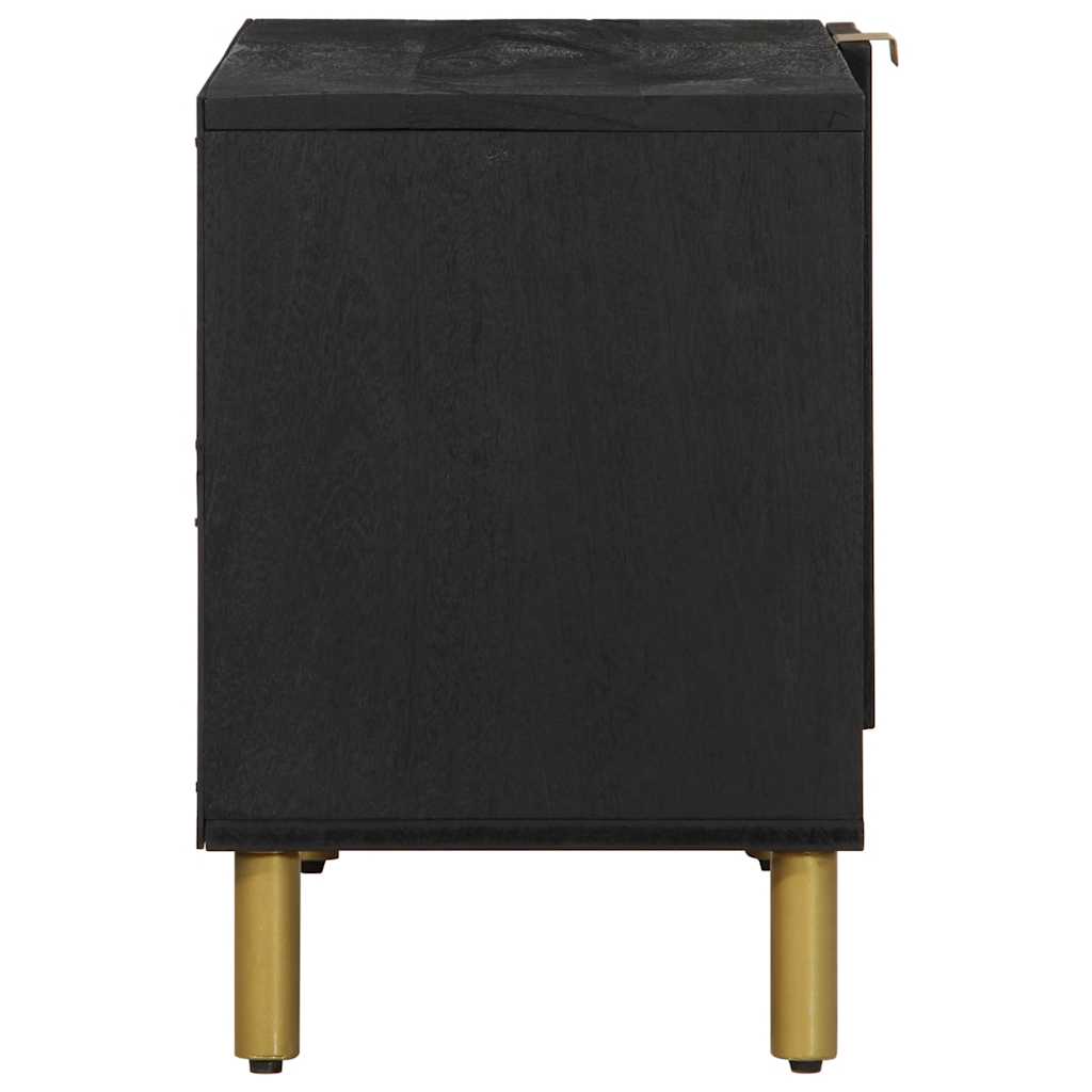 Media Storage Cabinet Tv Black 80X33X46 Cm Engineered Wood solid mango wood 80 c