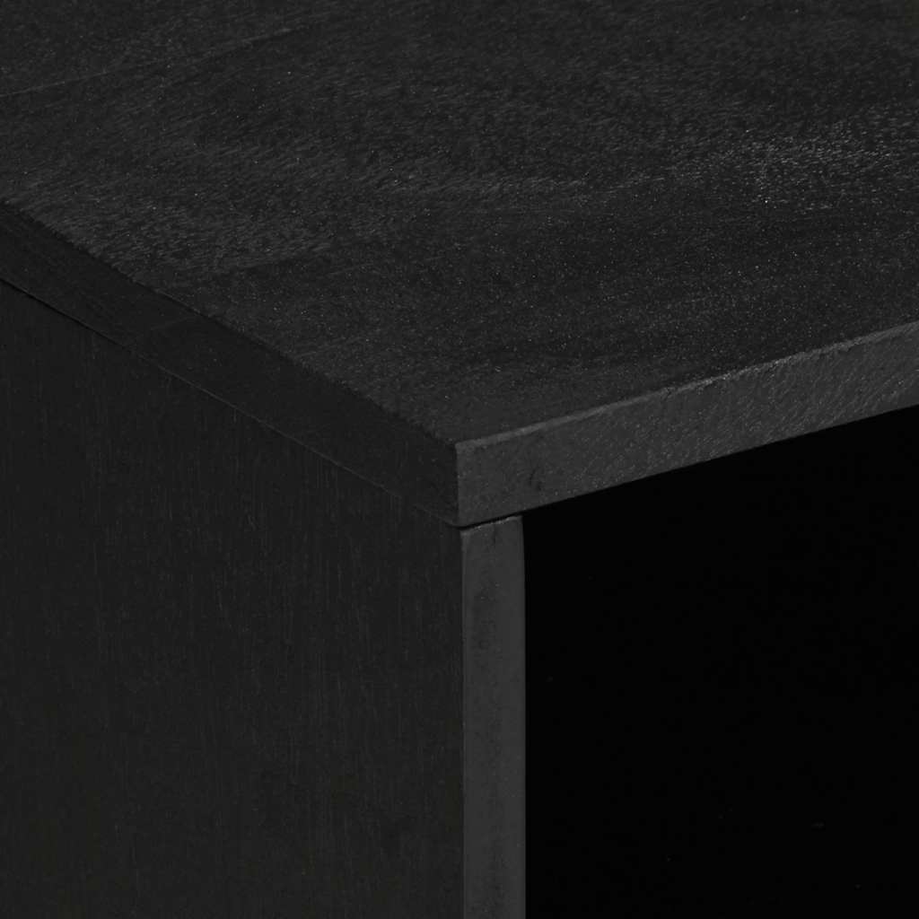 Media Storage Cabinet Tv Black 80X33X46 Cm Engineered Wood solid mango wood 80 c