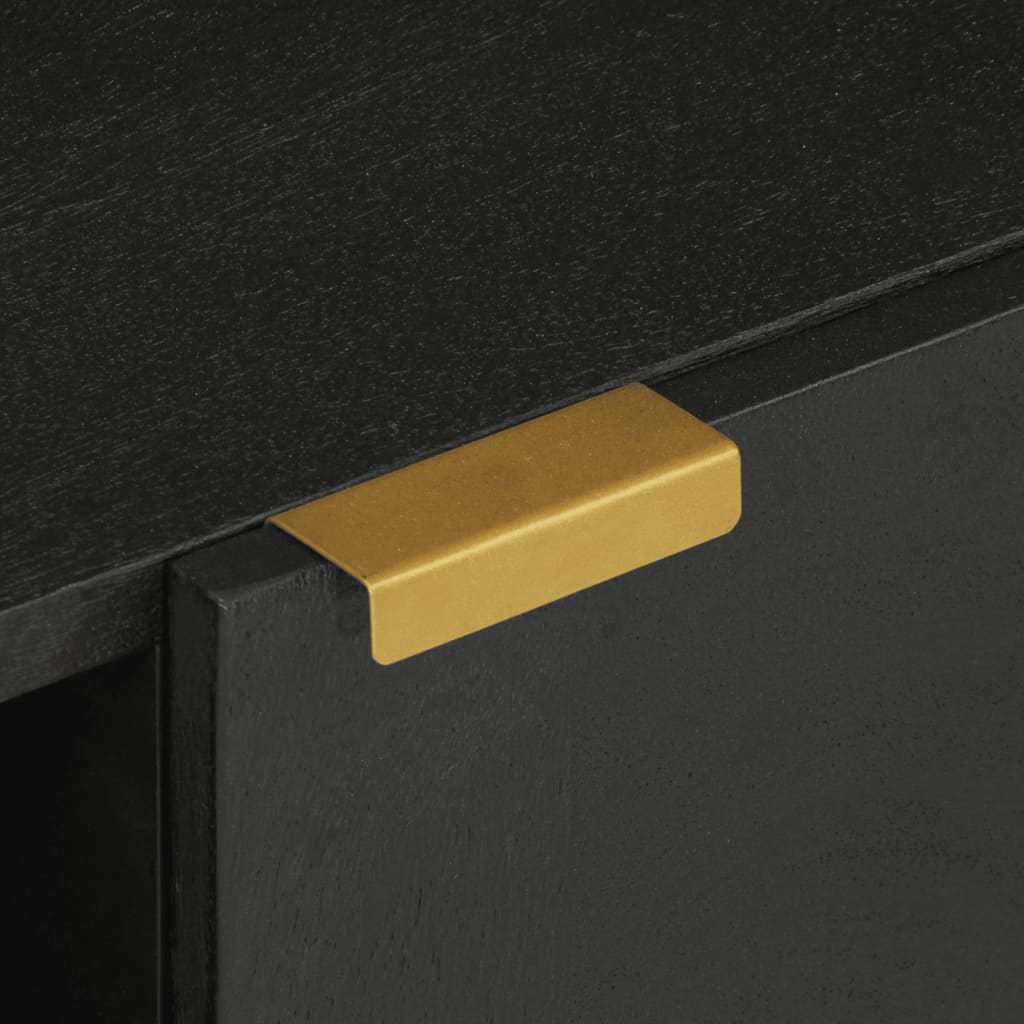 Tv Cabinet Black 80X33X46 Cm Engineered Wood