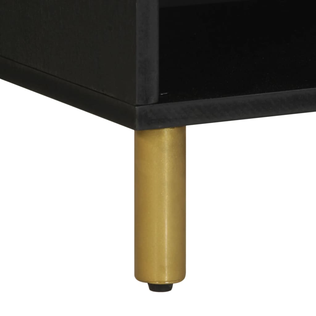 Tv Cabinet Black 80X33X46 Cm Engineered Wood