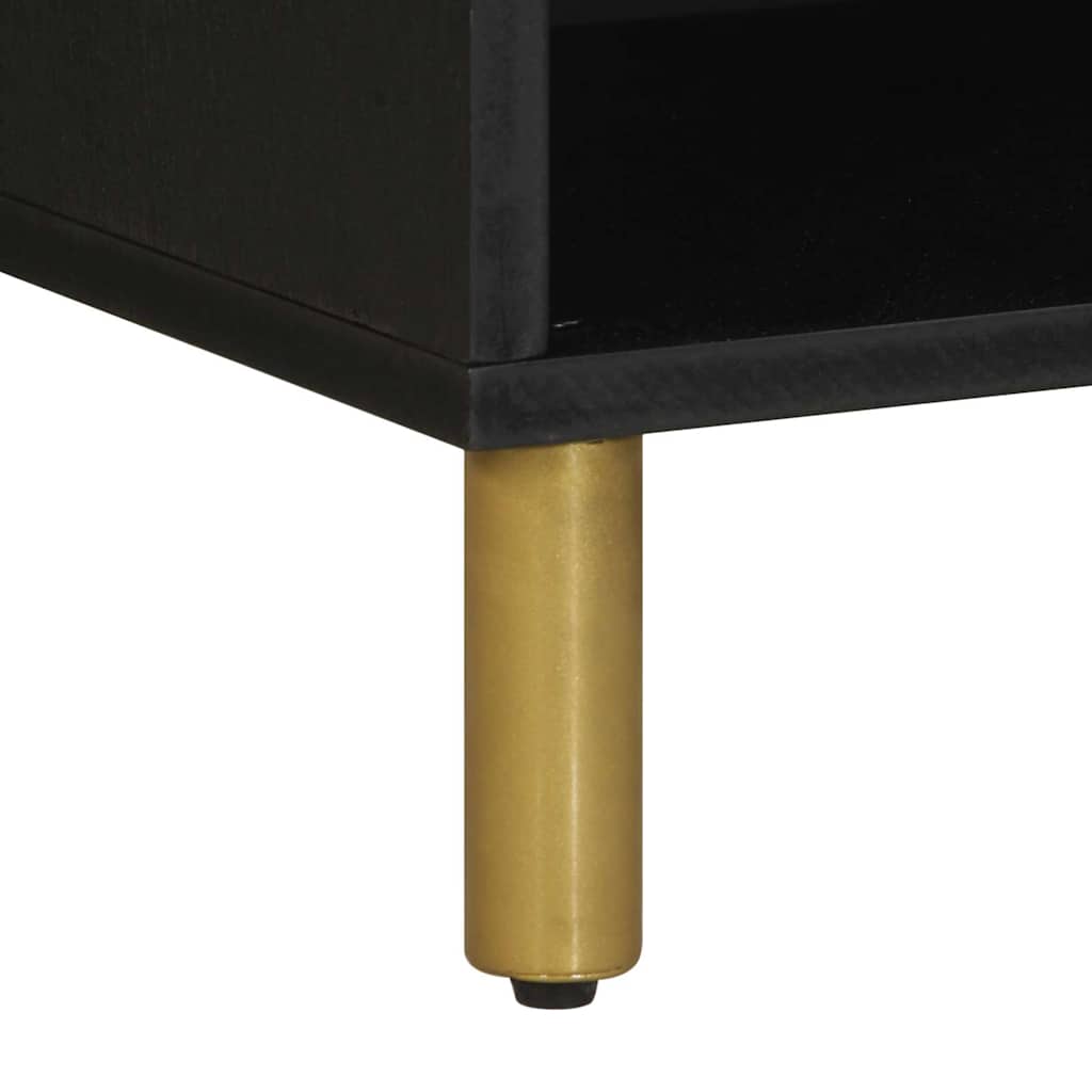 Media Storage Cabinet Tv Black 80X33X46 Cm Engineered Wood solid mango wood 80 c