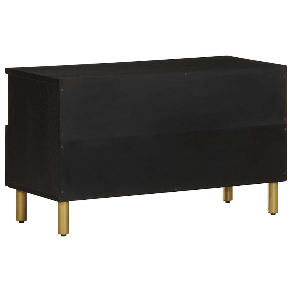 Tv Cabinet Black 80X33X46 Cm Engineered Wood