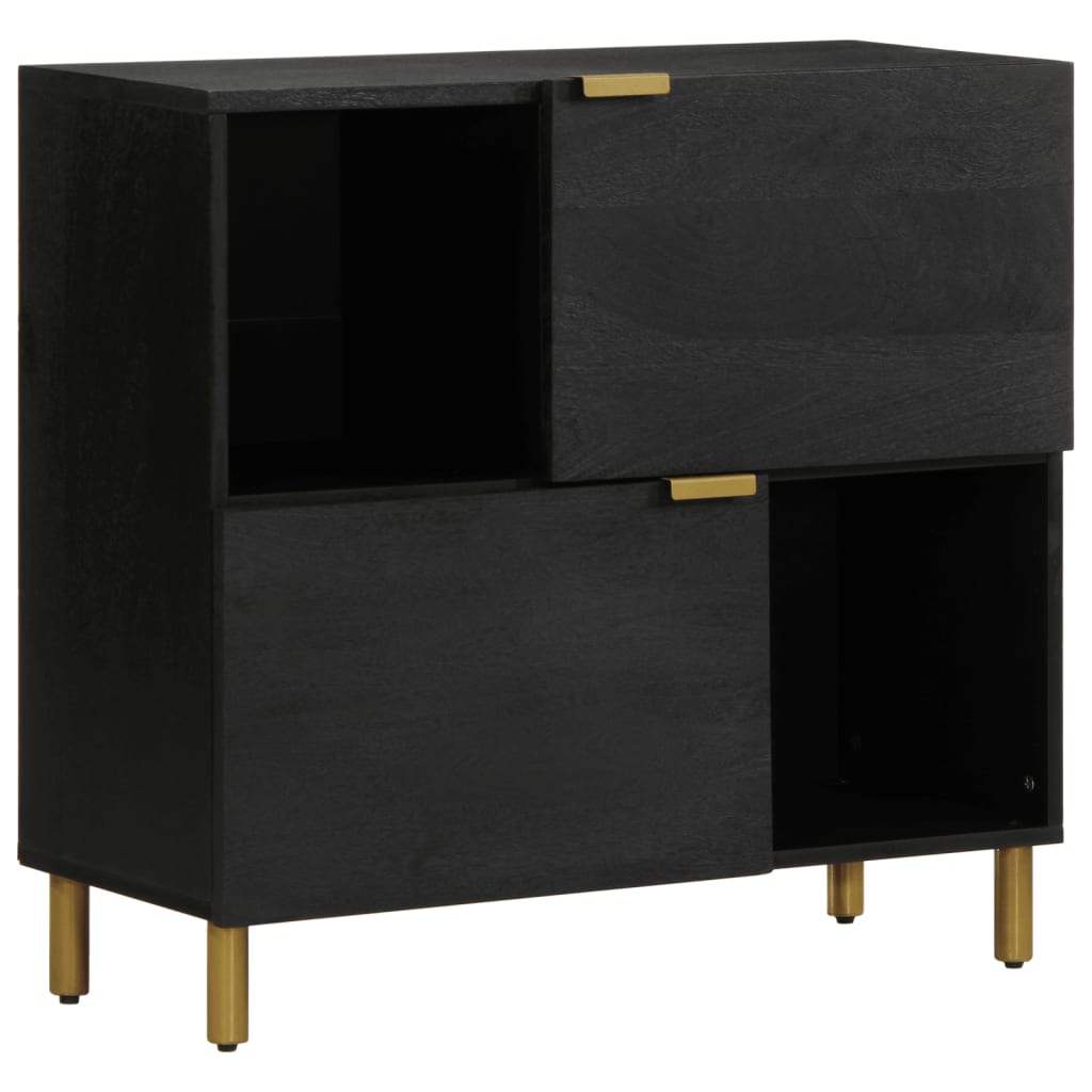 Sideboard Black 80X33X75 Cm Engineered Wood