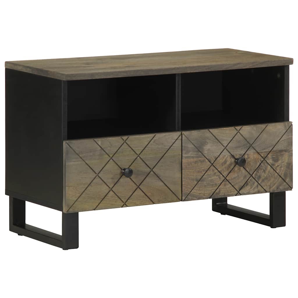 Media Storage Cabinet Tv Black 70X33X46 Cm Solid Wood Mango engineered wood 70 c