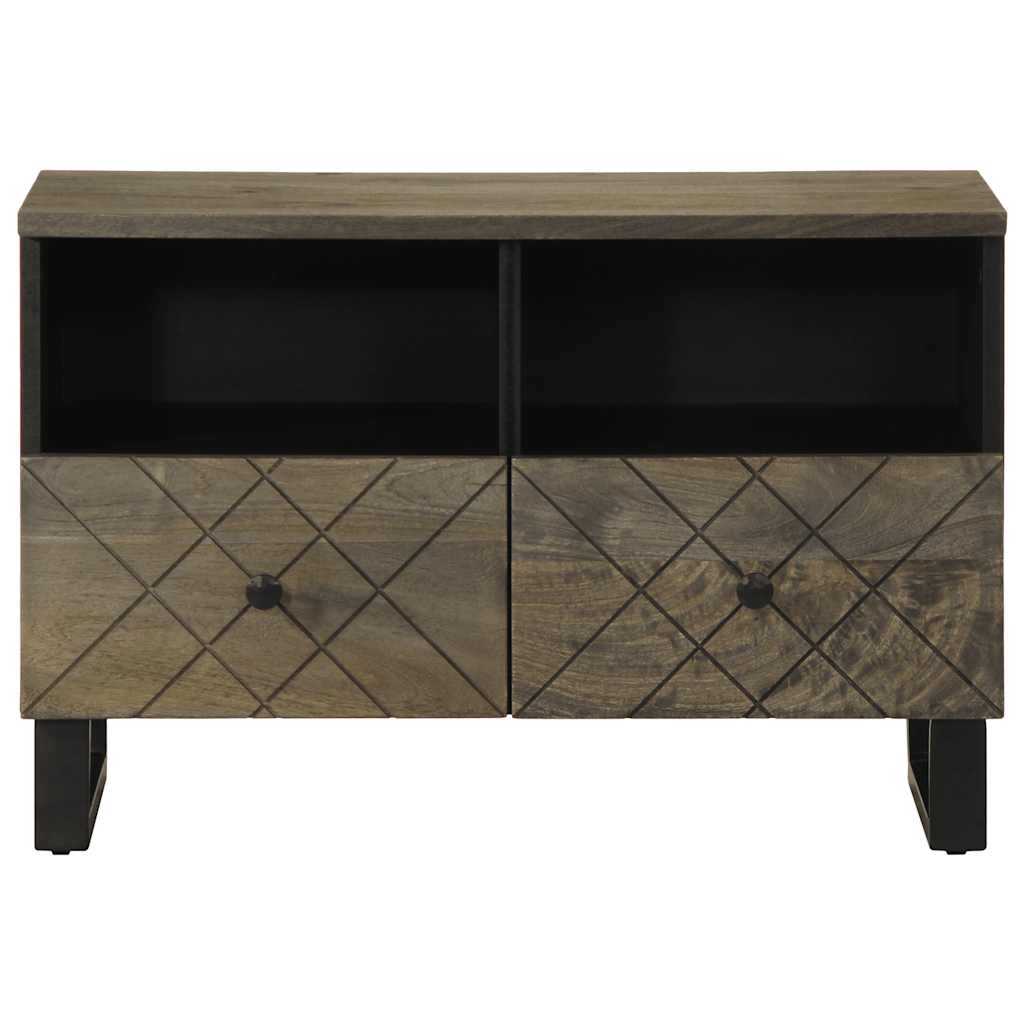 Media Storage Cabinet Tv Black 70X33X46 Cm Solid Wood Mango engineered wood 70 c
