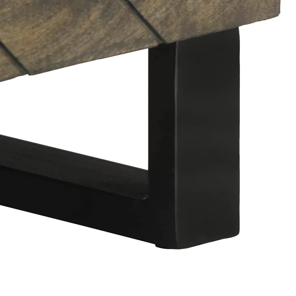 Tv Cabinet Black 80X33X46 Cm Solid Wood Mango