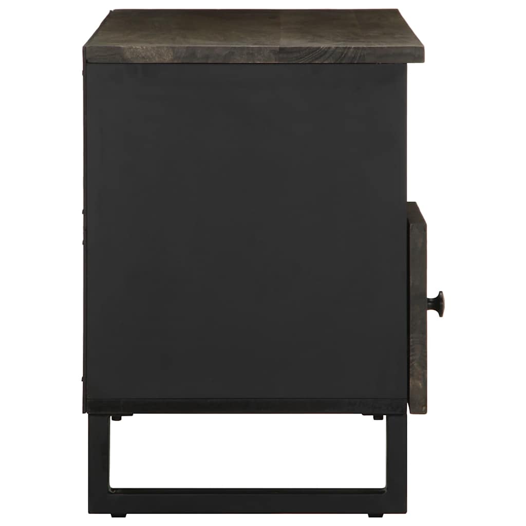 Tv Cabinet Black 100X33X46 Cm Solid Wood Mango