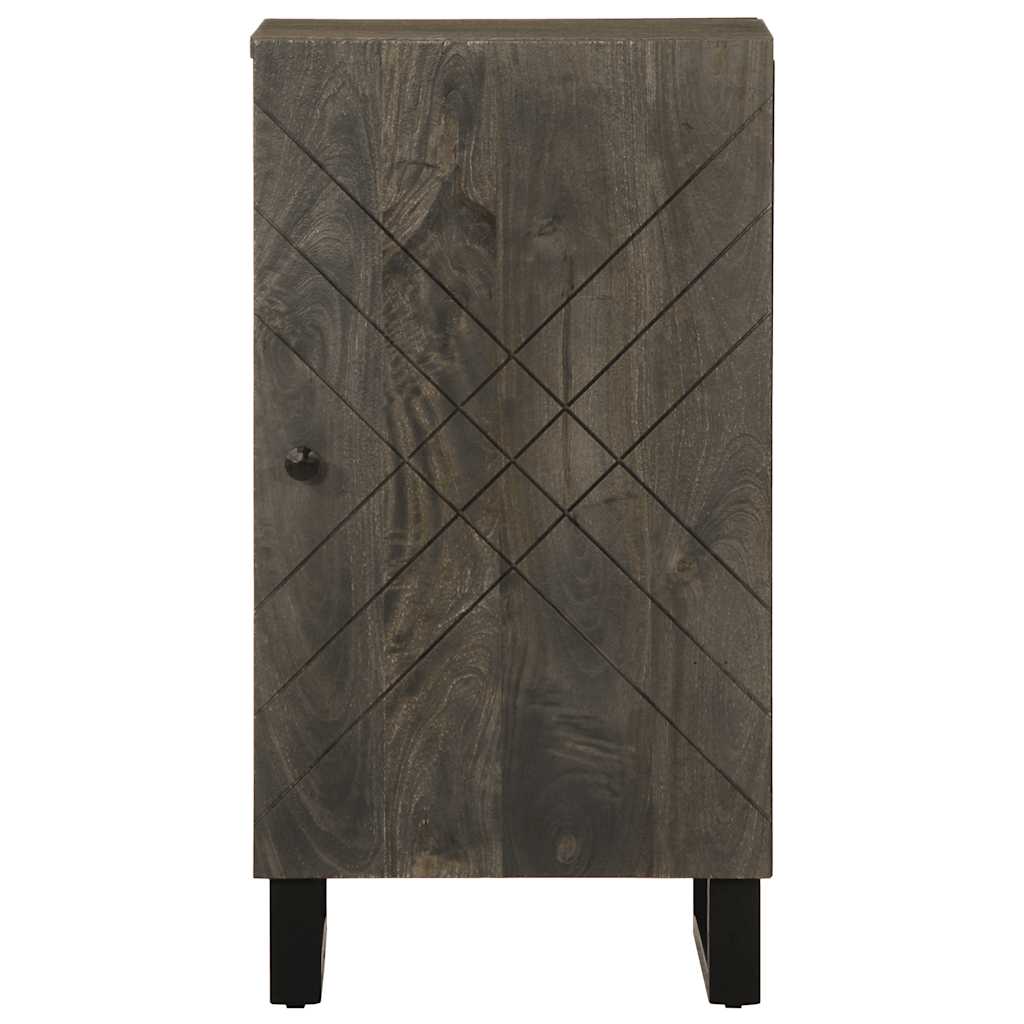Sideboard Black 40X33X75 Cm Solid Wood Mango