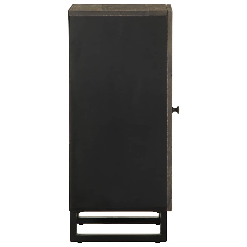 Sideboard Black 40X33X75 Cm Solid Wood Mango