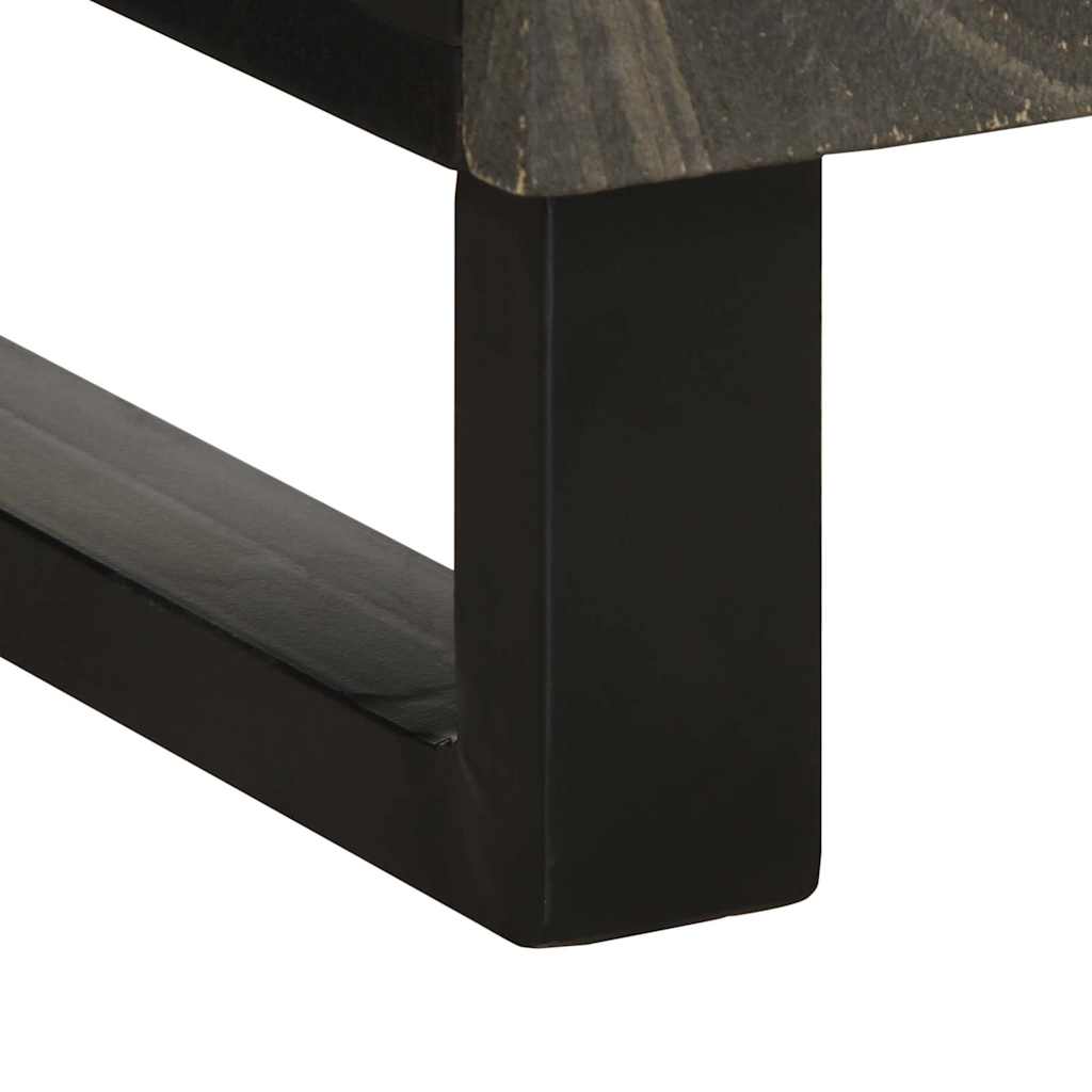 Sideboard Black 40X33X75 Cm Solid Wood Mango