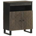 Sideboard Black 60X33X75 Cm Solid Wood Mango