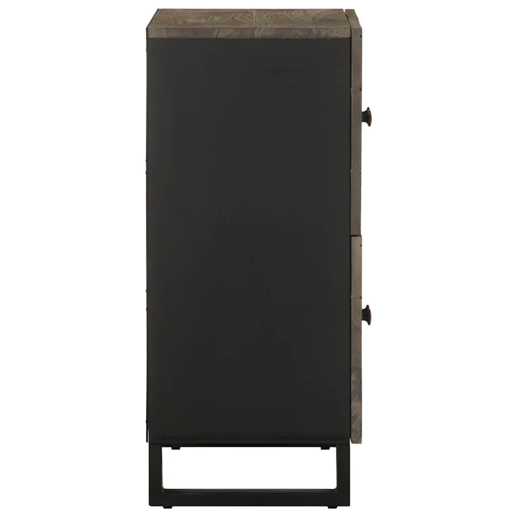 Sideboard Black 60X33X75 Cm Solid Wood Mango