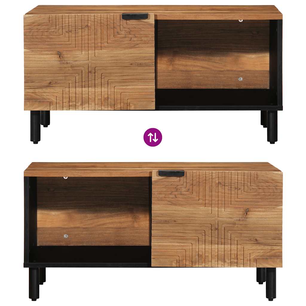 Coffee Table 80X50X40 Cm Solid Wood Acacia