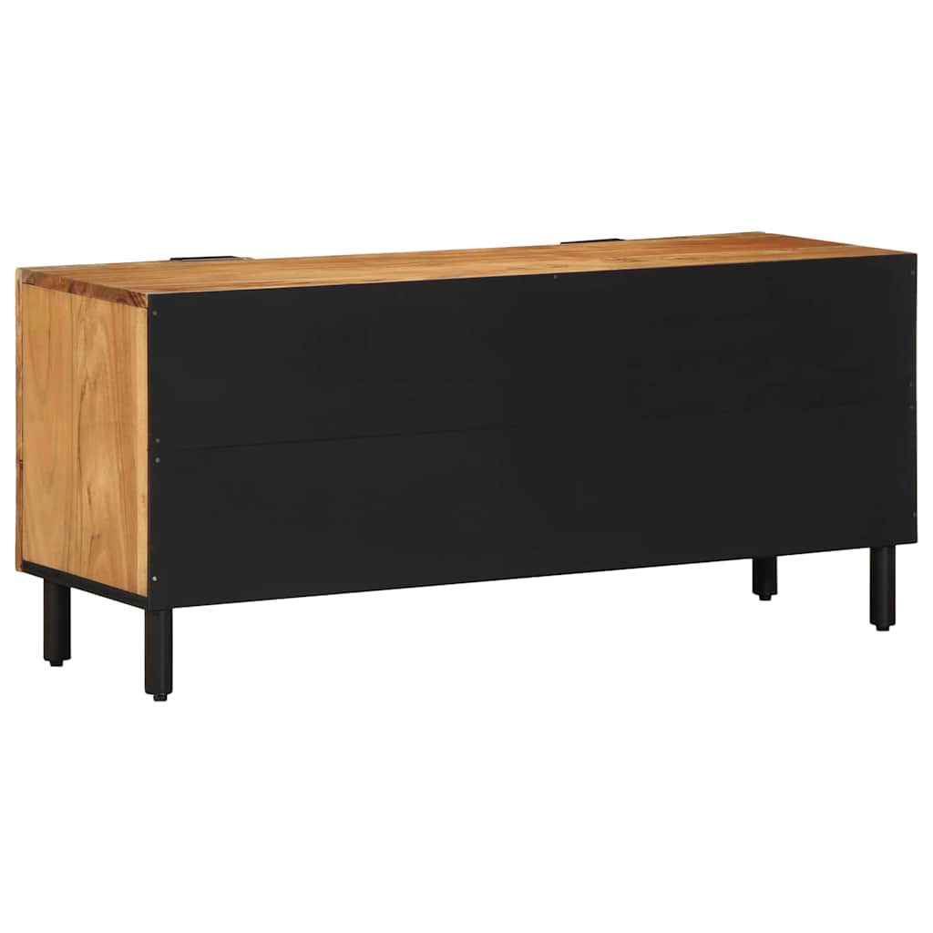 Tv Cabinet With Drawer Brown 105 X 33 X 46 Cm Solid Mango Wood