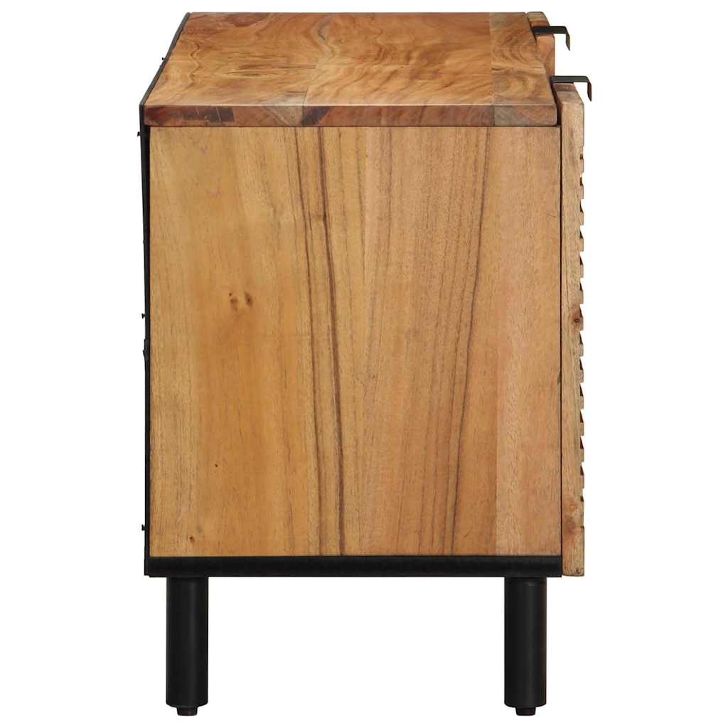 Tv Cabinet With Drawer Brown 105 X 33 X 46 Cm Solid Mango Wood