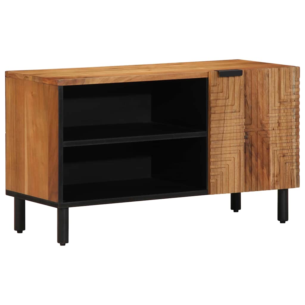 Tv Cabinet With Shelf Brown 80 X 33 X 46 Cm Solid Mango Wood