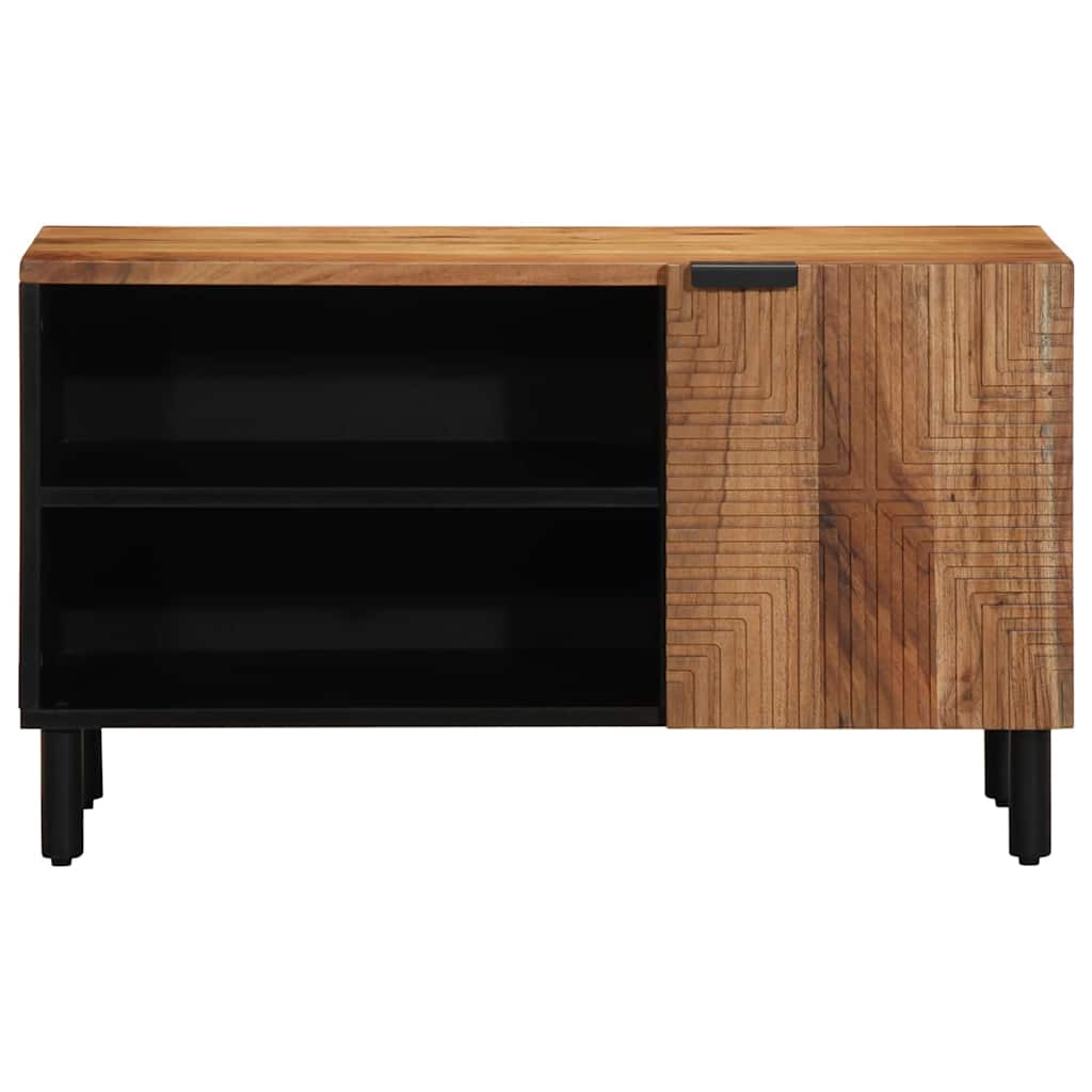 Tv Cabinet With Shelf Brown 80 X 33 X 46 Cm Solid Mango Wood