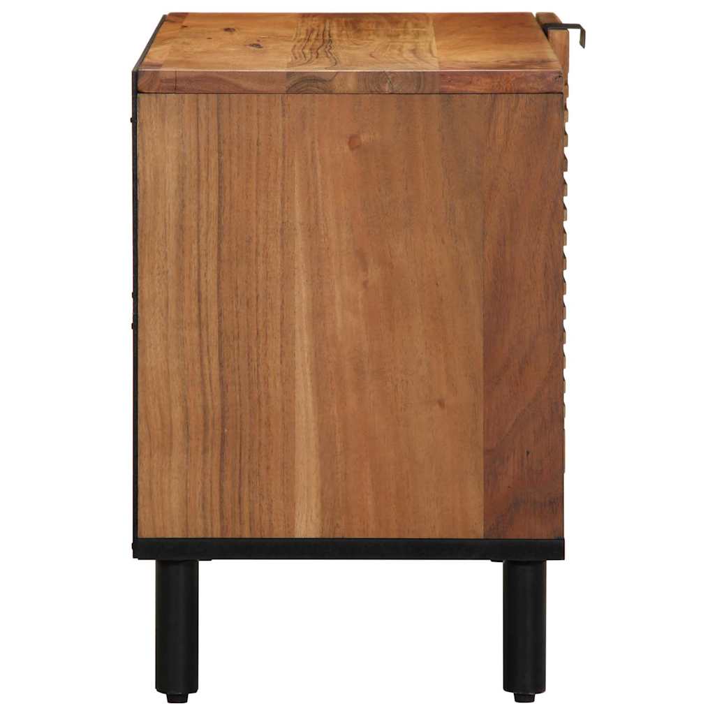 Tv Cabinet With Shelf Brown 80 X 33 X 46 Cm Solid Mango Wood