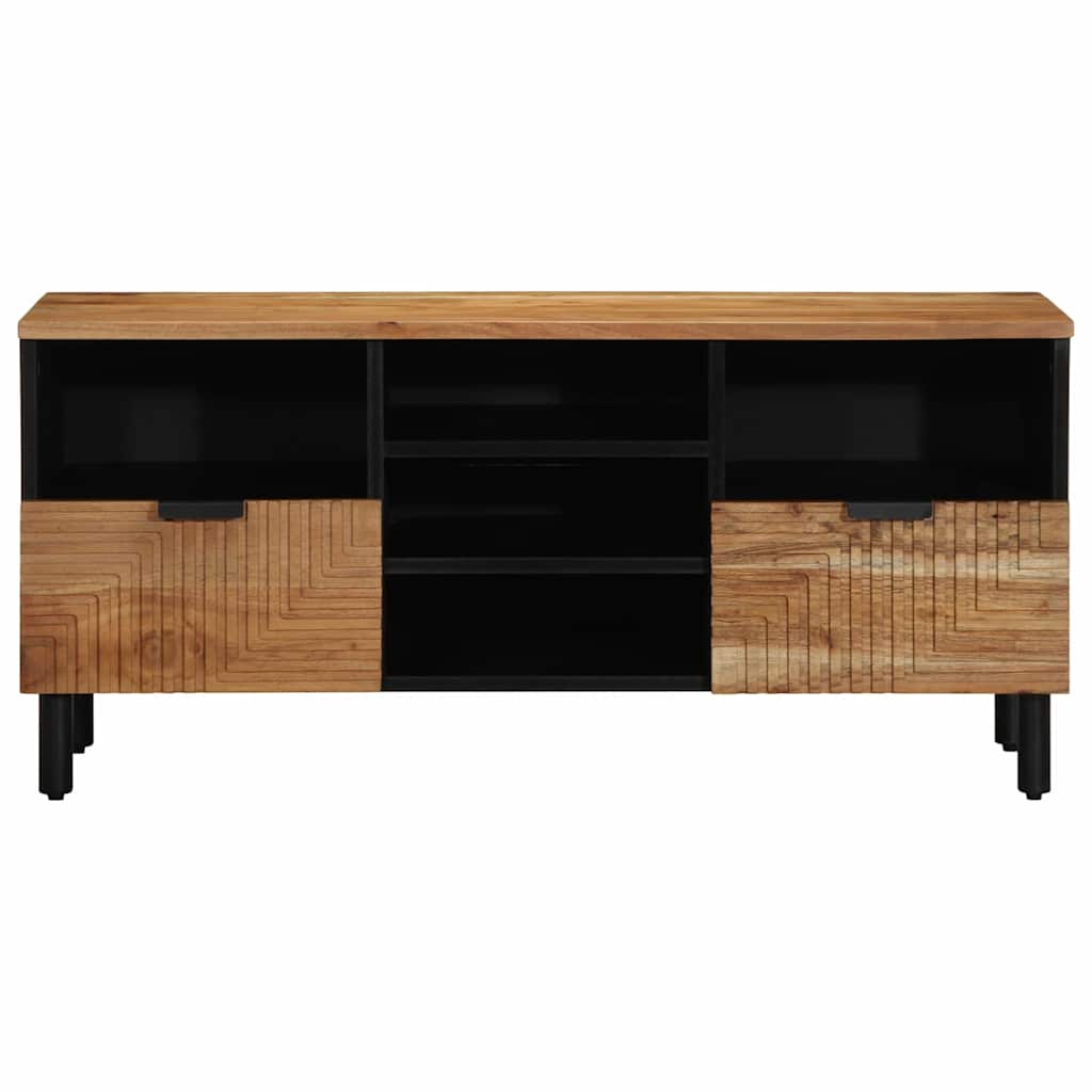 Tv Cabinet With Drawer Brown 100 X 33 X 46 Cm Solid Mango Wood