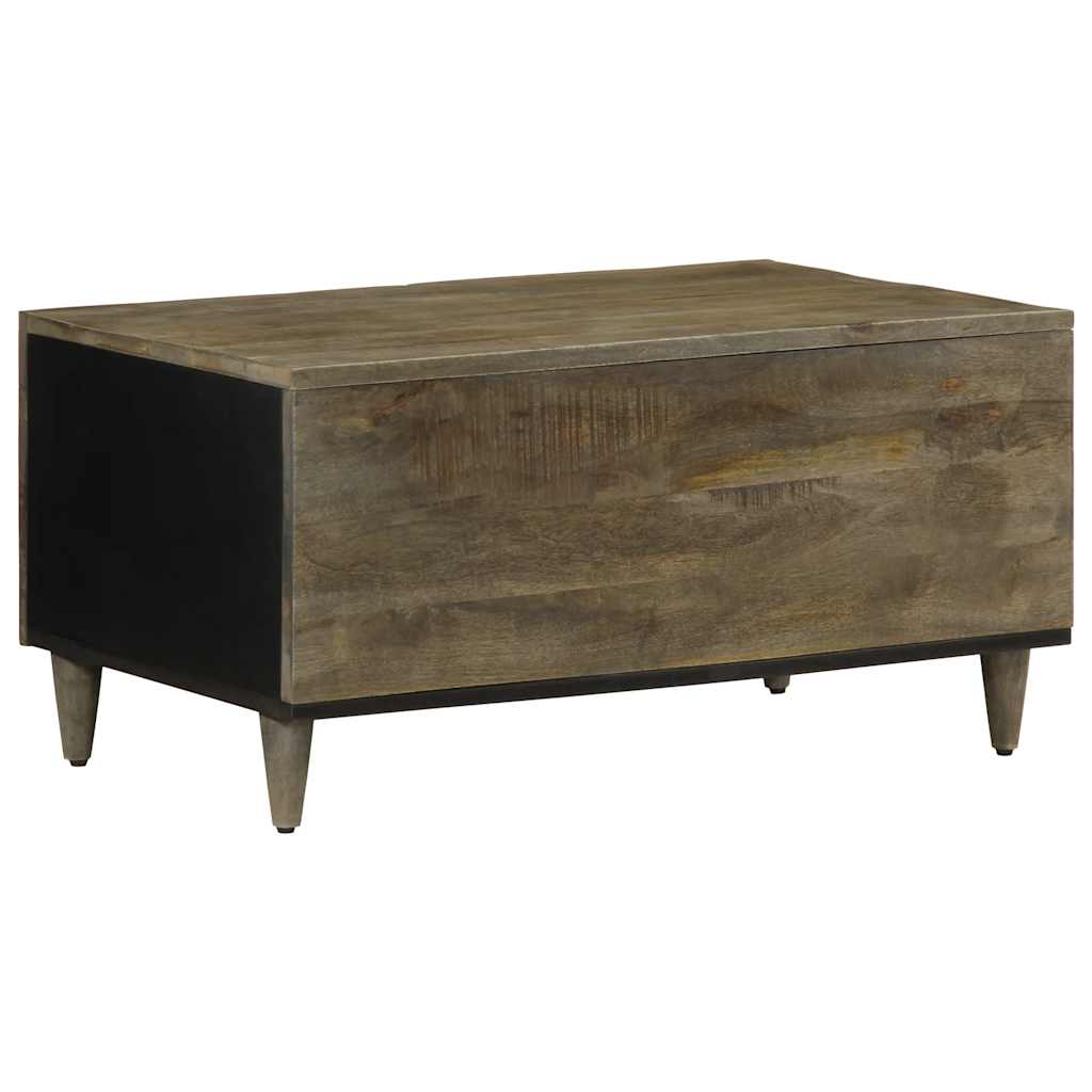 Coffee Table Light Grey 80X50X40 Cm Solid Wood Mango