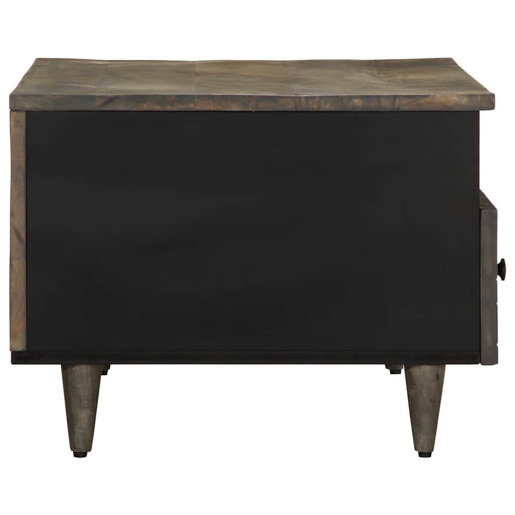 Coffee Table Light Grey 80X54X40 Cm Solid Wood Mango