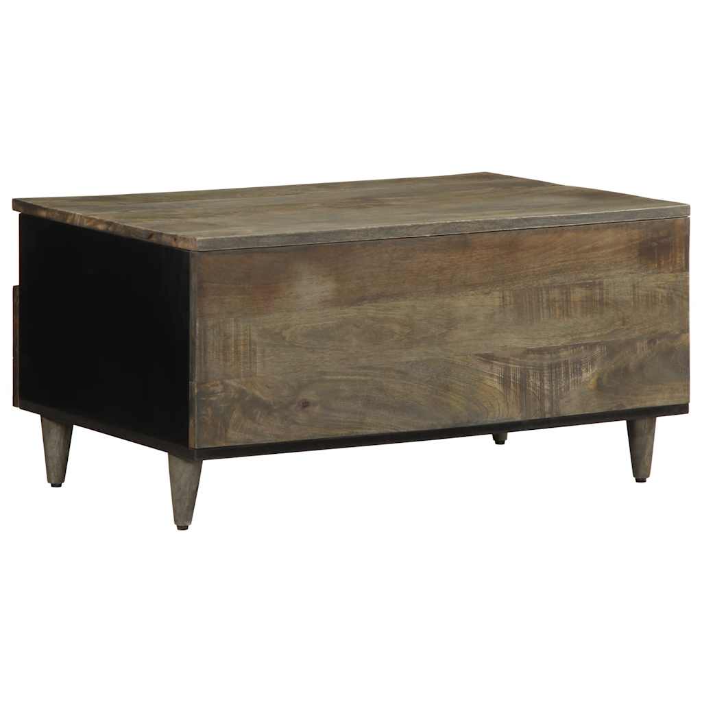 Coffee Table Light Grey 80X54X40 Cm Solid Wood Mango