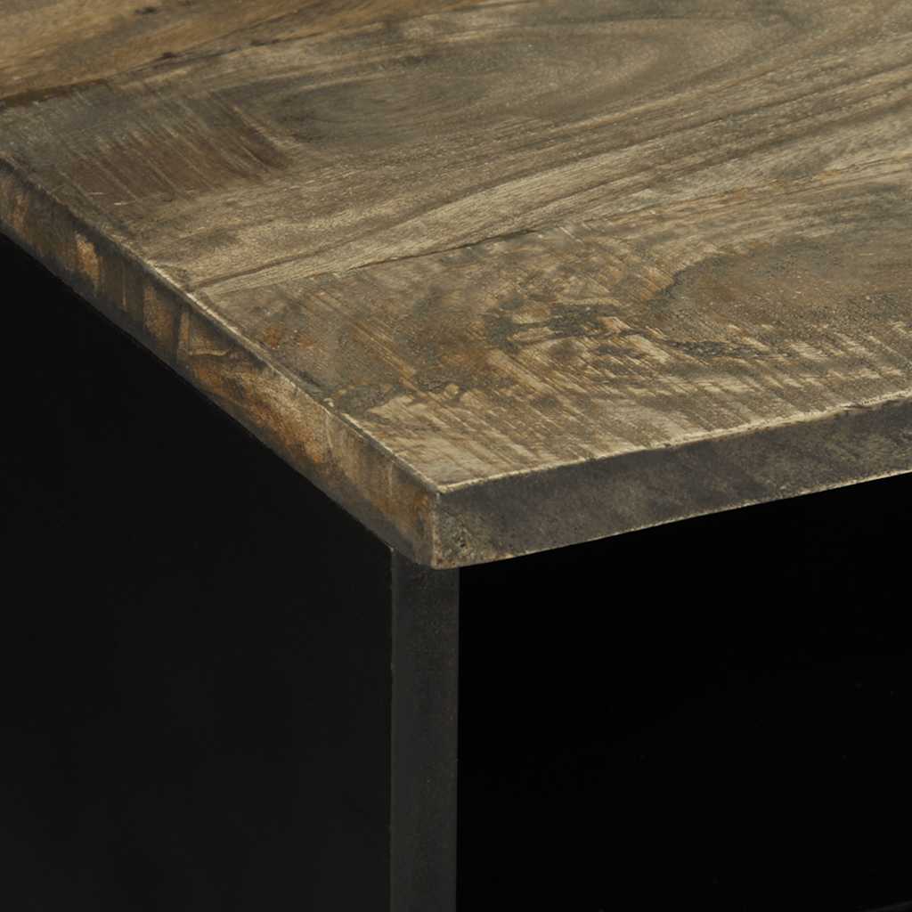 Coffee Table Light Grey 80X54X40 Cm Solid Wood Mango