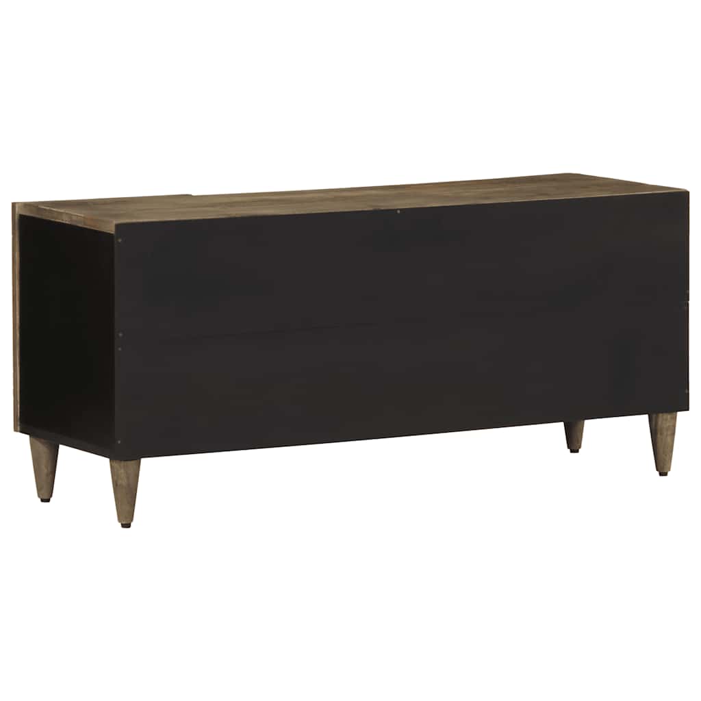 Tv Cabinet Light Grey 105X33.5X46 Cm Solid Wood Mango