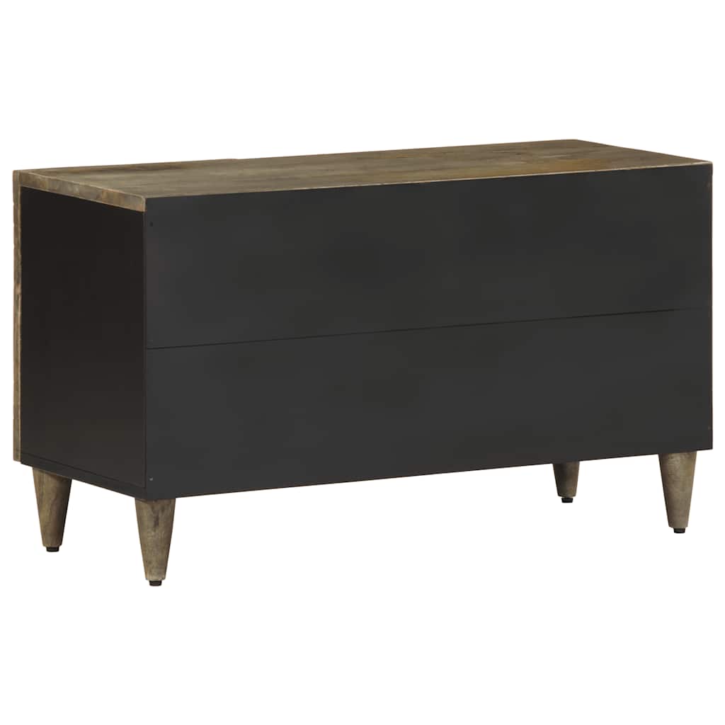 Tv Cabinet Light Grey 80X31.5X46 Cm Solid Wood Mango