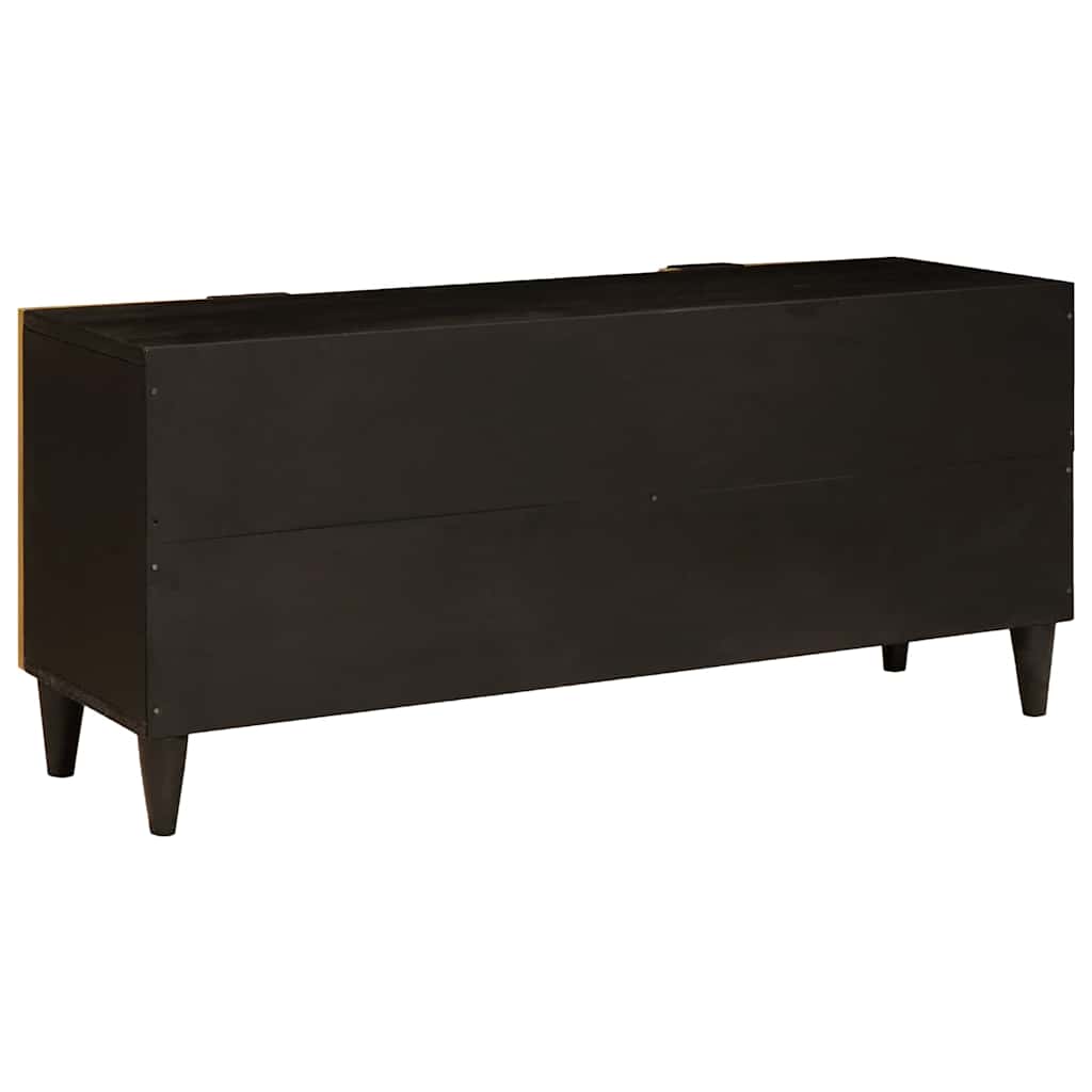 Tv Cabinet Black And Gold 105 X 33 X 46 Cm Engineered Wood