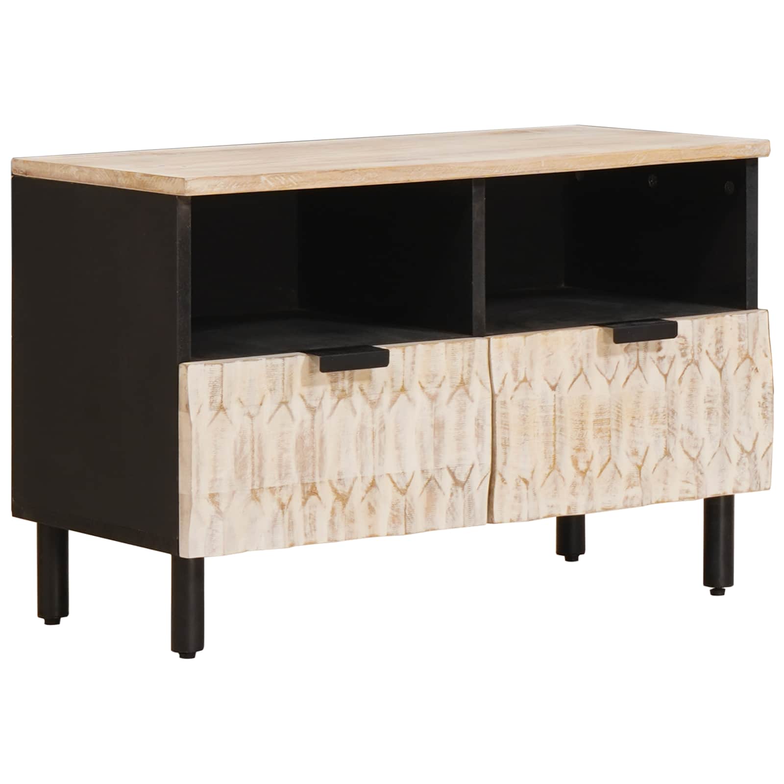 Tv Cabinet 70 X 33 X 46 Cm Solid Mango Wood
