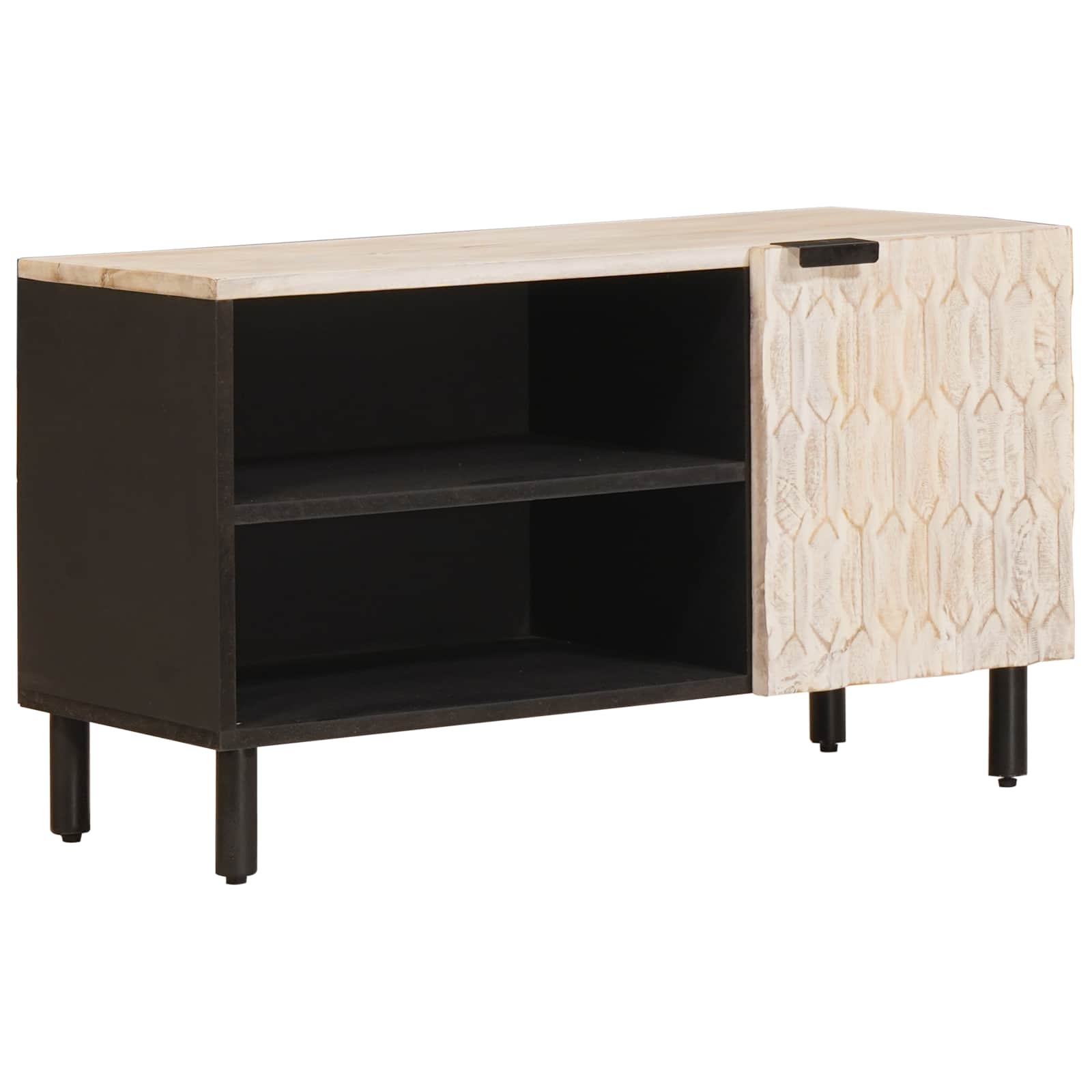 Tv Cabinet 80 X 33 X 46 Cm Solid Mango Wood