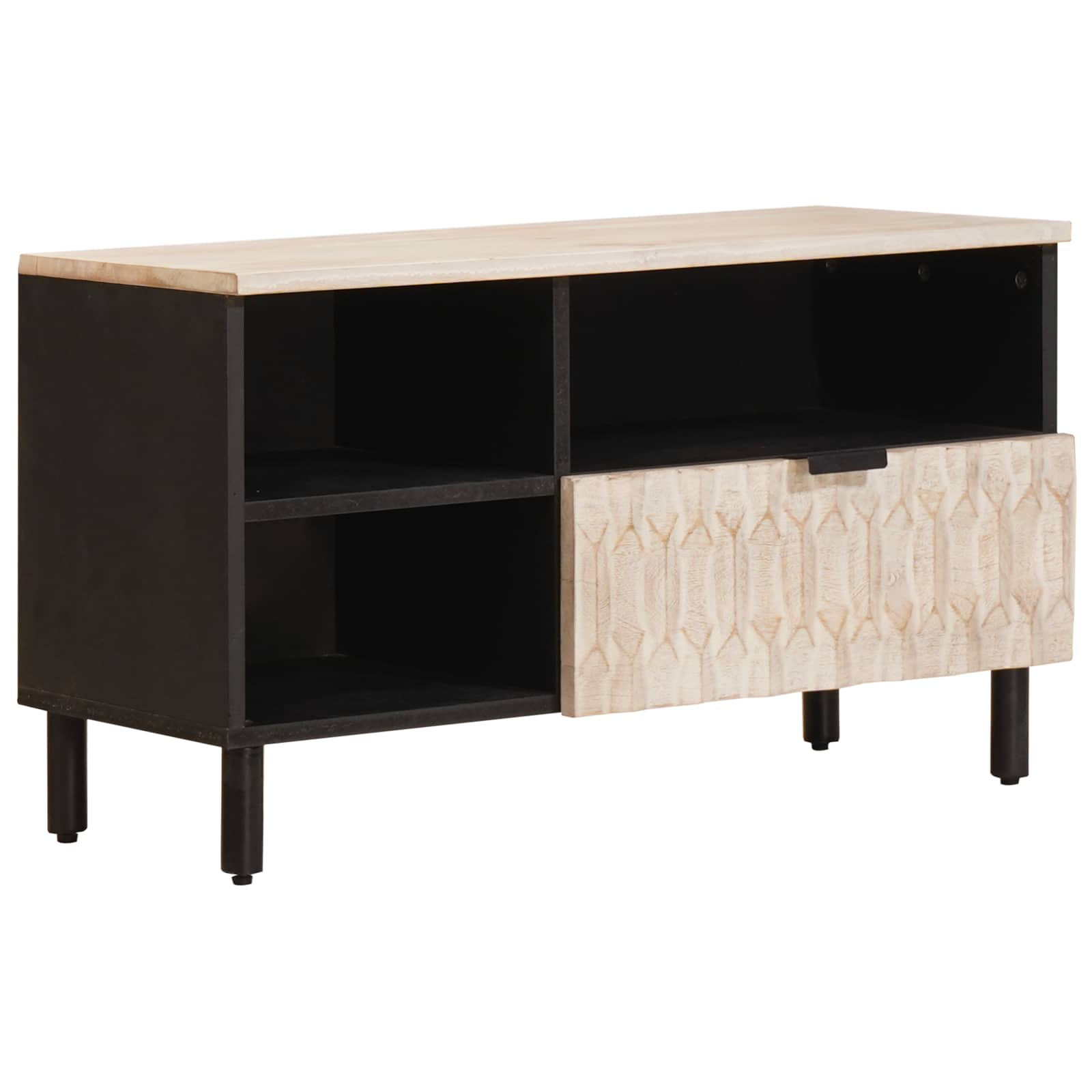 Tv Cabinet 80 X 33 X 46 Cm Solid Mango Wood