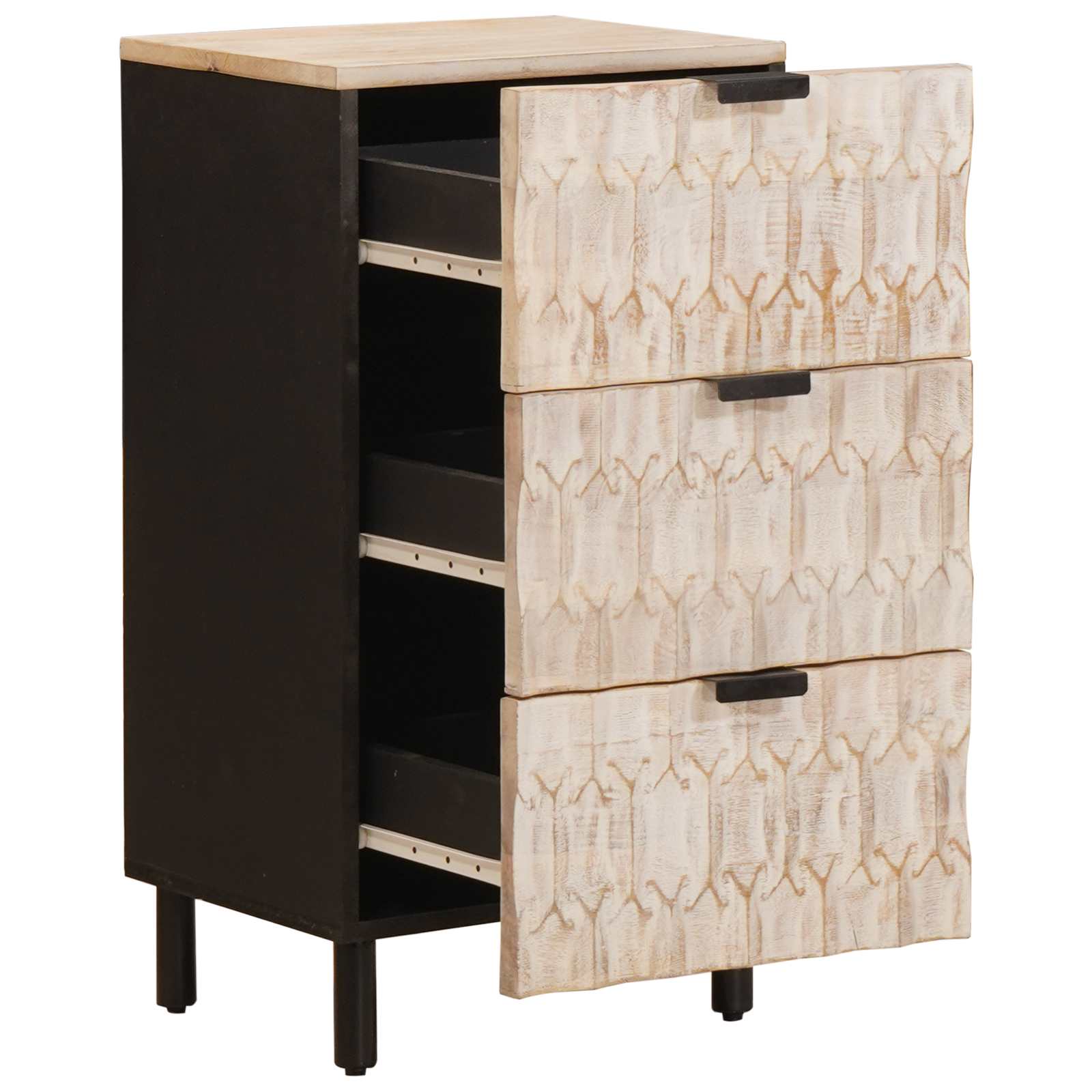 Sideboard 40 X 33 X 75 Cm Solid Mango Wood