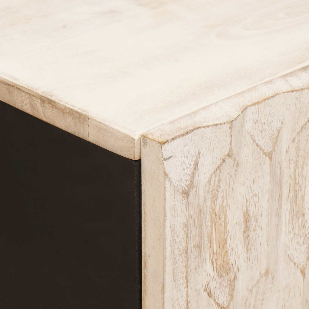 Media Storage Cabinet Sideboard 60 X 33 75 Cm Solid Mango Storage Furniture