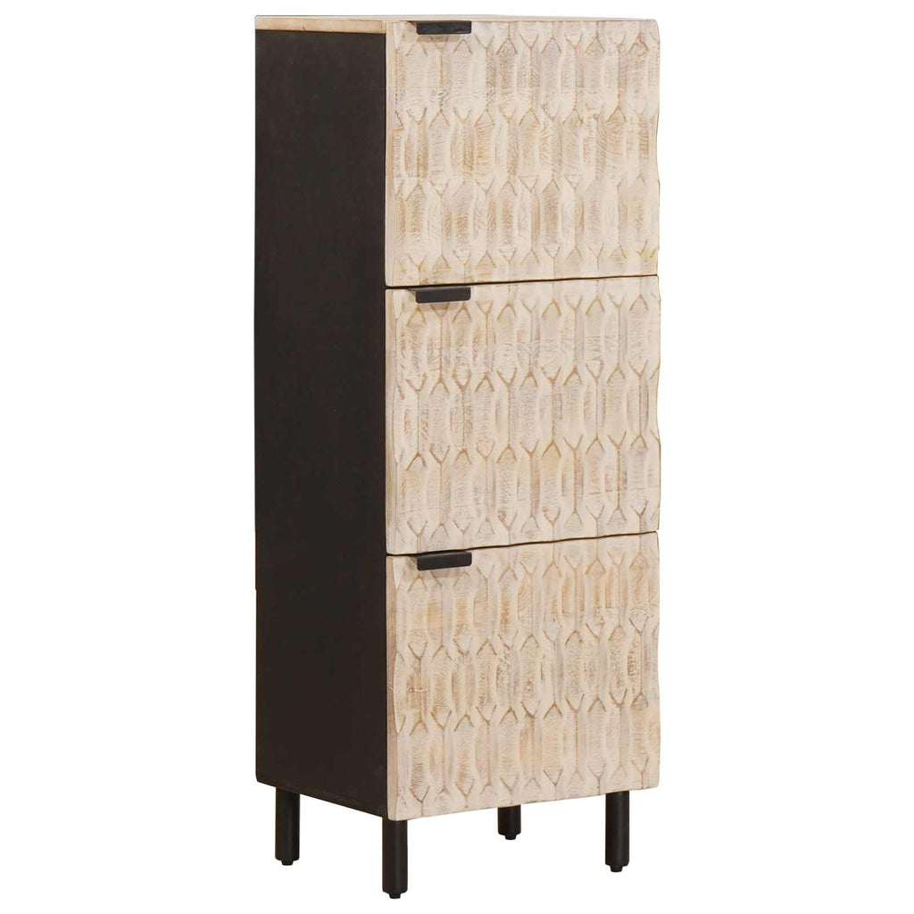 Highboard 40 X 33 X 110 Cm Solid Mango Wood
