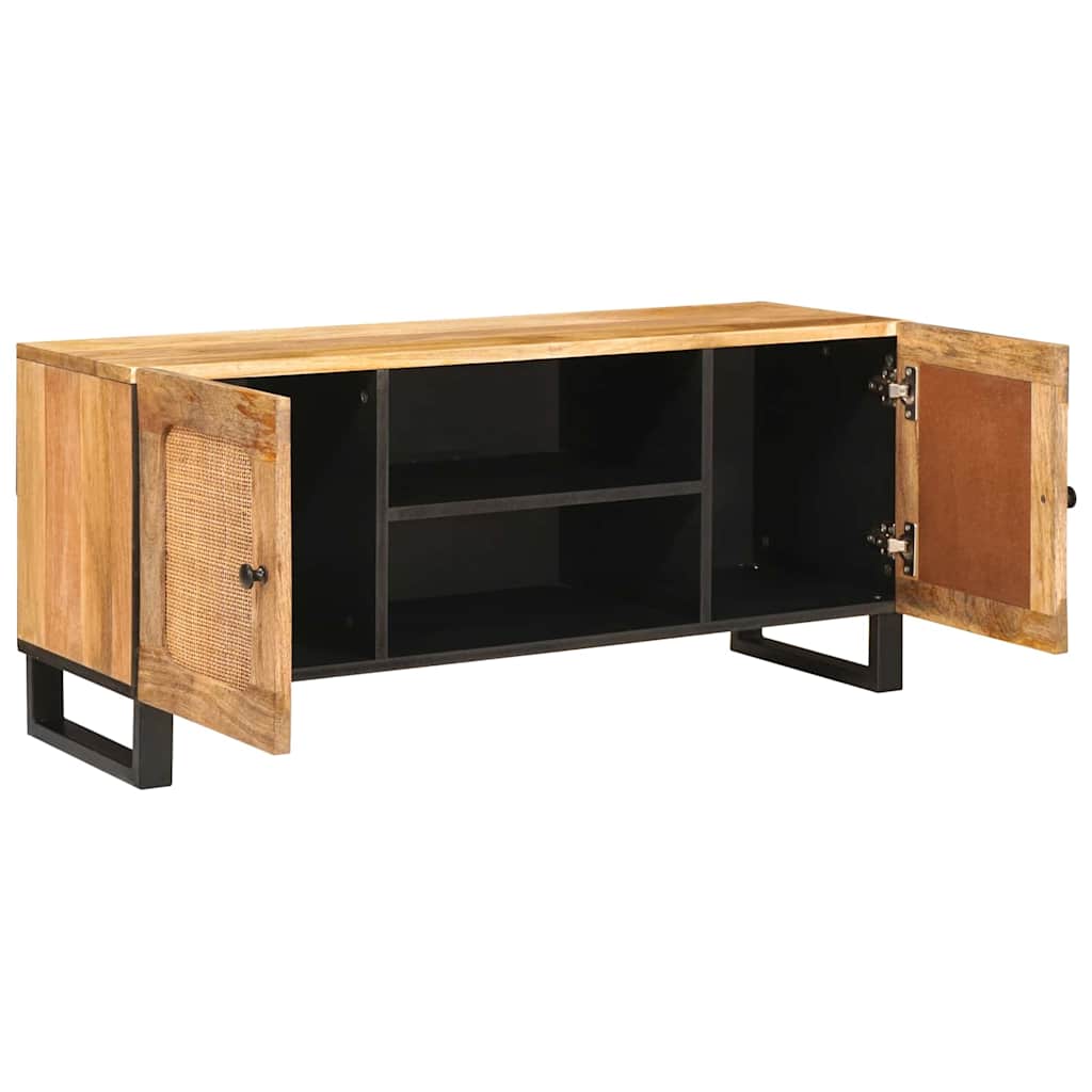 Tv Cabinet With Shelf Brown 105 X 33 X 46 Cm Solid Mango Wood