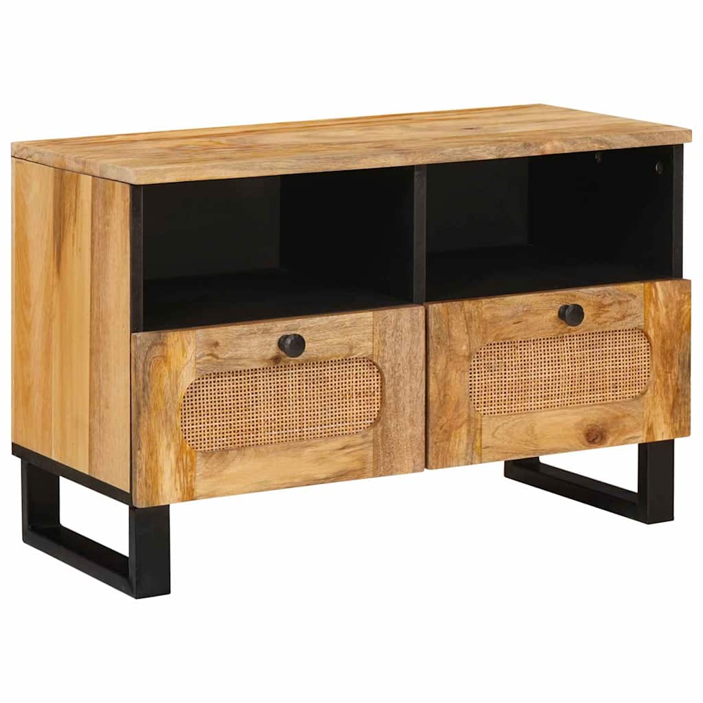 Tv Cabinet With Drawer Brown 70 X 33X 46 Cm Solid Mango Wood