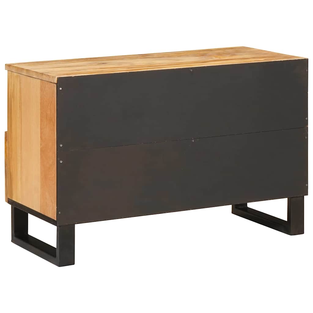 Tv Cabinet With Drawer Brown 70 X 33X 46 Cm Solid Mango Wood