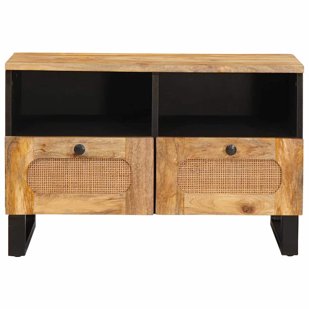 Tv Cabinet With Drawer Brown 70 X 33X 46 Cm Solid Mango Wood