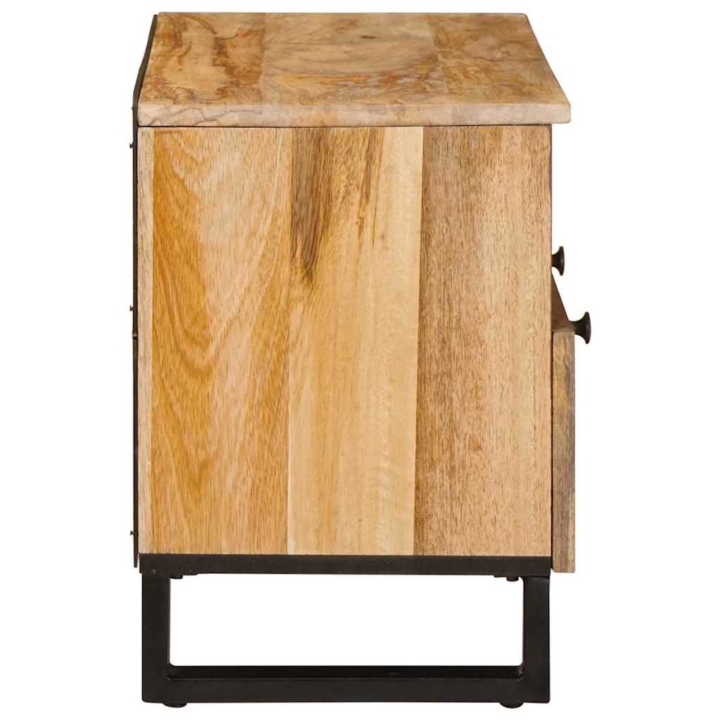 Tv Cabinet With Drawer Brown 70 X 33X 46 Cm Solid Mango Wood