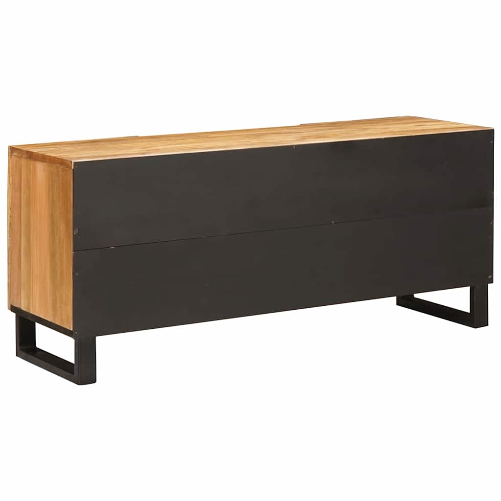 Tv Cabinet With Drawer Brown 105 X 33 X 46 Cm Solid Mango Wood