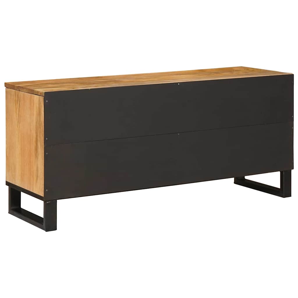 Tv Cabinet With Drawer Brown 100 X 33 X 46 Cm Solid Mango Wood