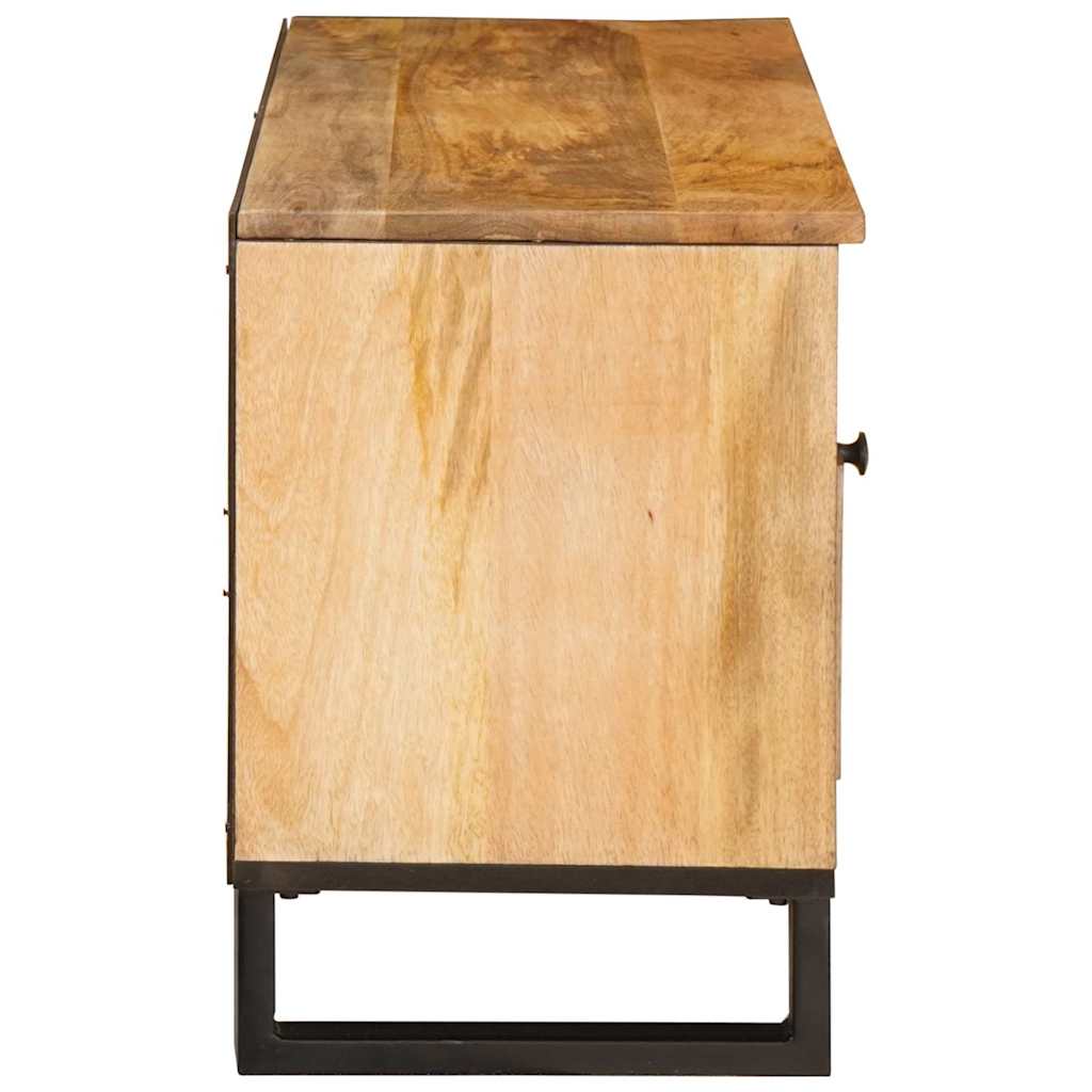 Tv Cabinet With Drawer Brown 100 X 33 X 46 Cm Solid Mango Wood