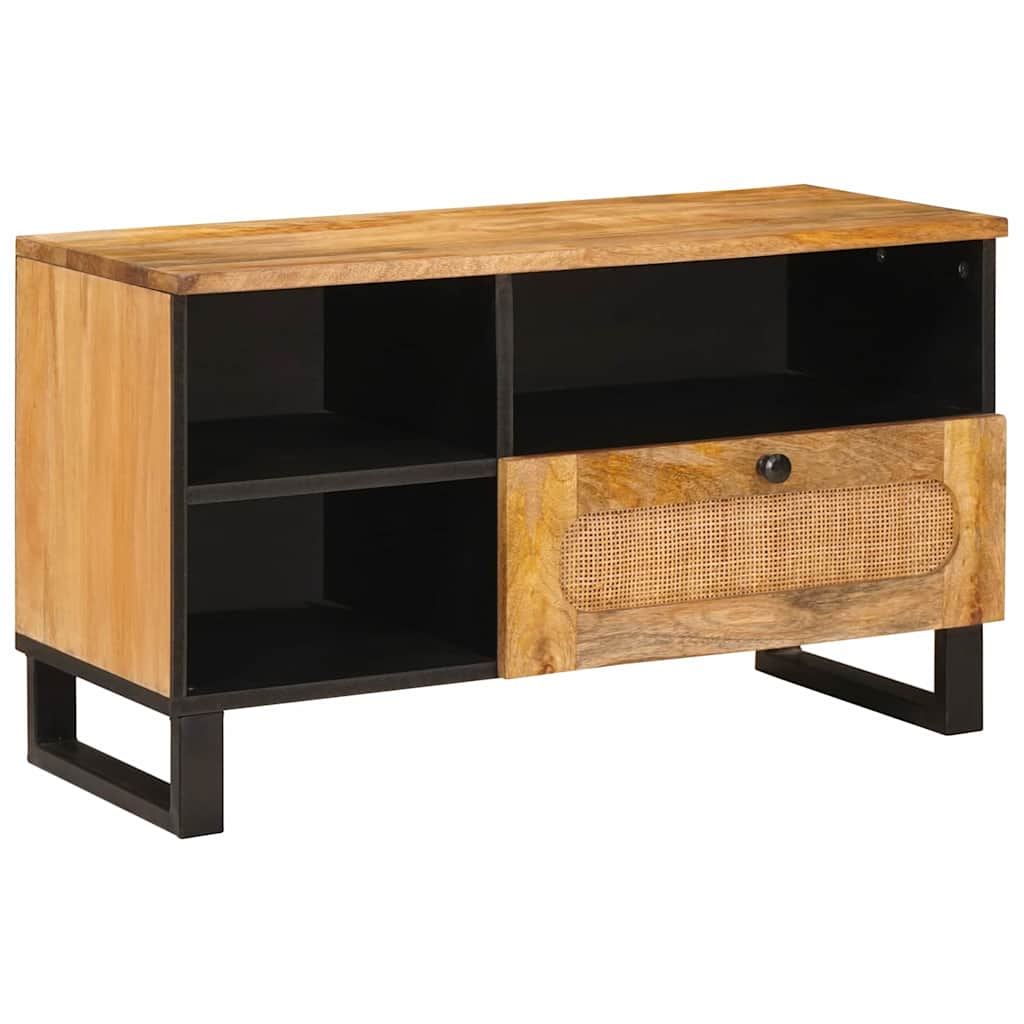 Tv Cabinet With Drawer Brown 80 X 33 X 46 Cm Solid Mango Wood