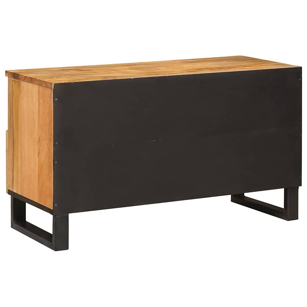Tv Cabinet With Drawer Brown 80 X 33 X 46 Cm Solid Mango Wood