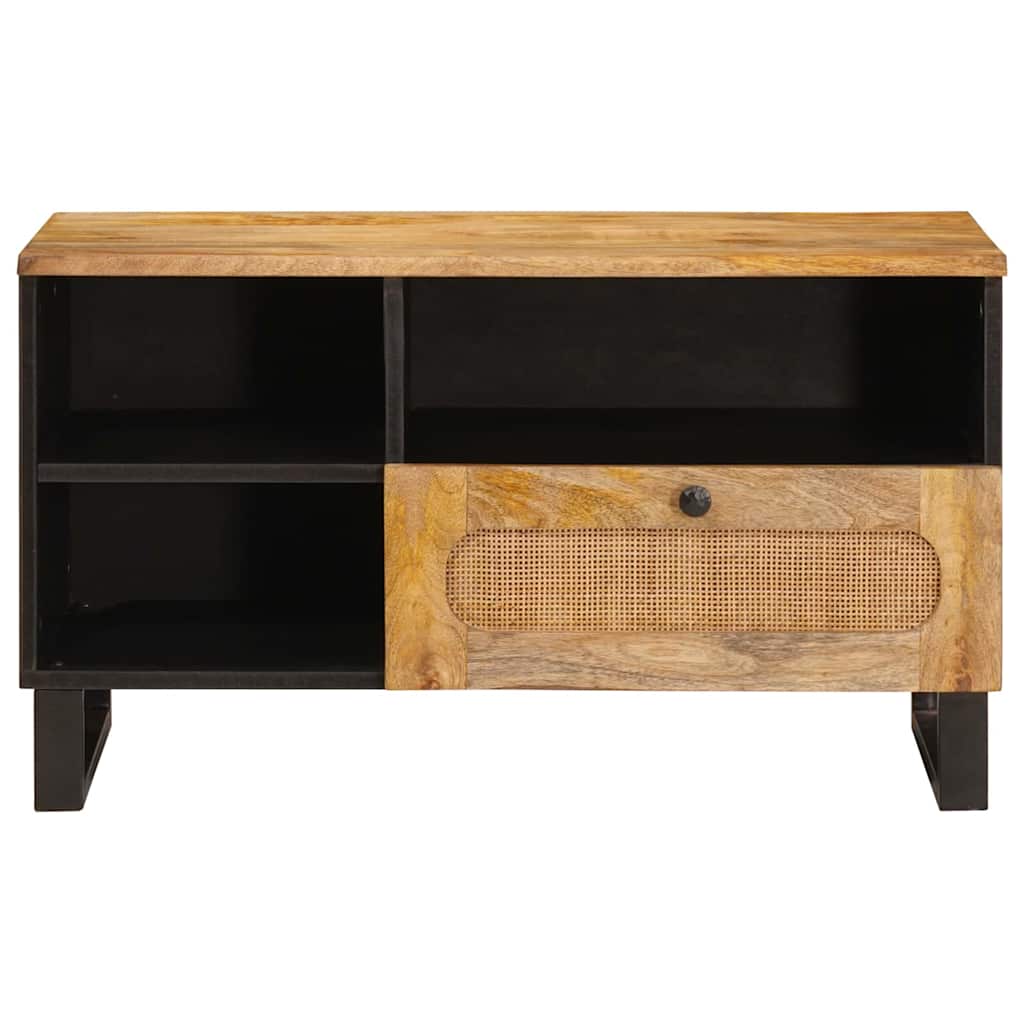 Tv Cabinet With Drawer Brown 80 X 33 X 46 Cm Solid Mango Wood