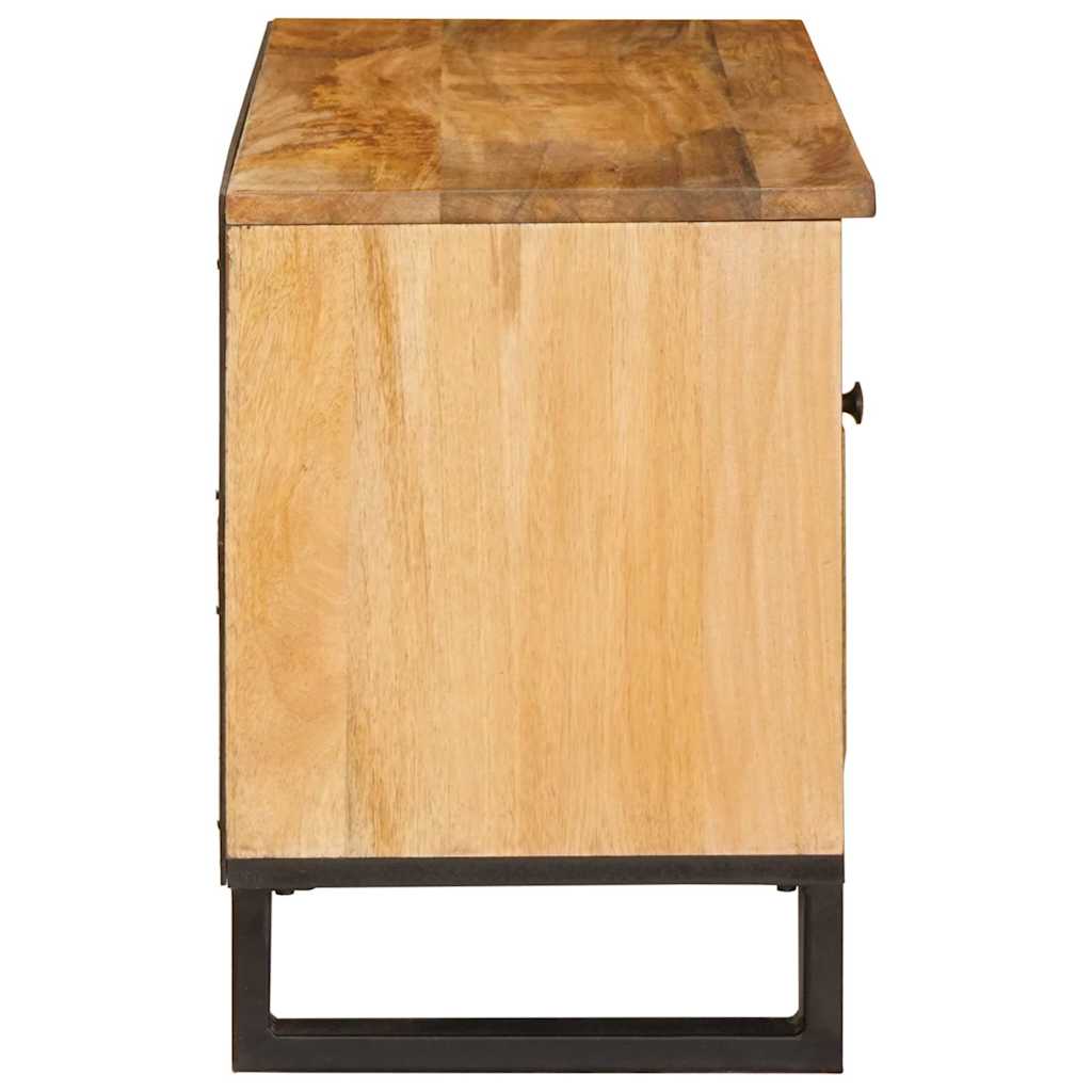 Tv Cabinet With Drawer Brown 80 X 33 X 46 Cm Solid Mango Wood